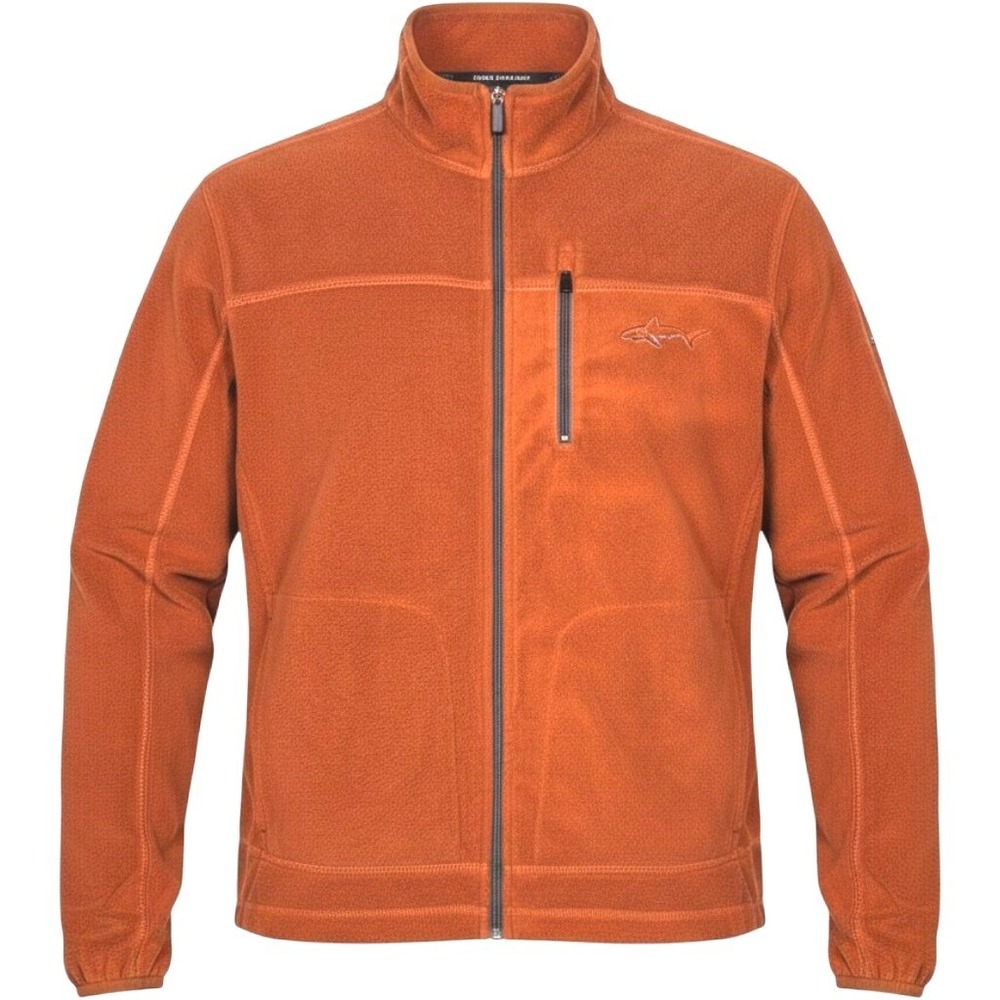 Greg Norman Tasso Elba Fleece Jacket Mens S Rust Orange Full Zip Golf